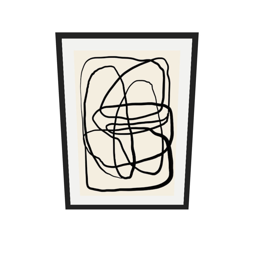 [ah-ar-v1:ad1baea4a915cdfb16e87e83] Mono Line II Art Print — 50 x 70 cm, black frame (AR scale)