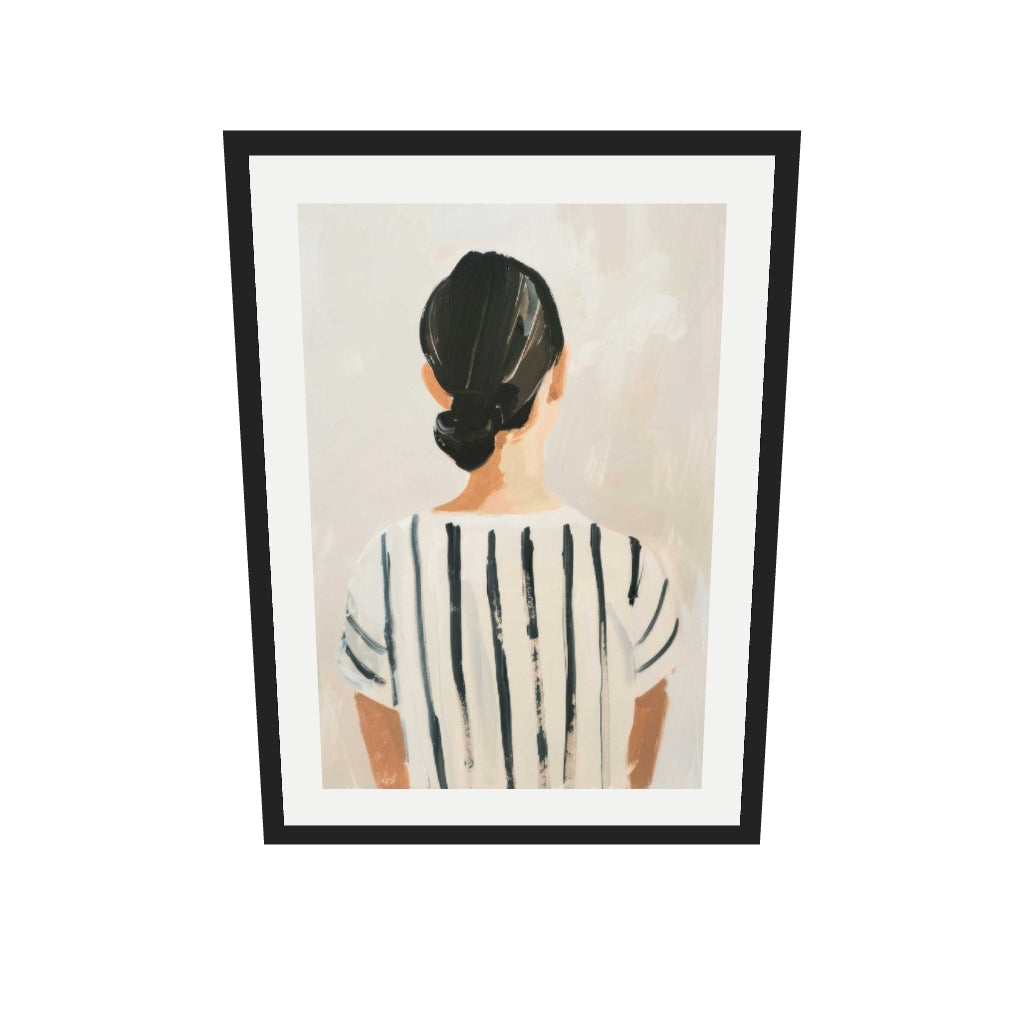 [ah-ar-v1:75400da7e88fe25f72c21bf5] Holding Back Art Print — 50 x 70 cm, black frame (AR scale)