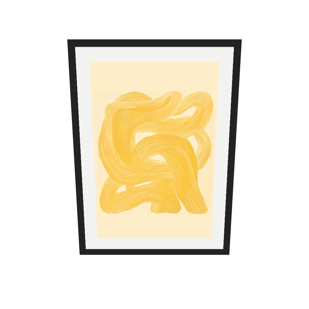 [ah-ar-v1:8bc9a86bb56592953957a437] Golden Path II Art Print — 50 x 70 cm, black frame (AR scale)
