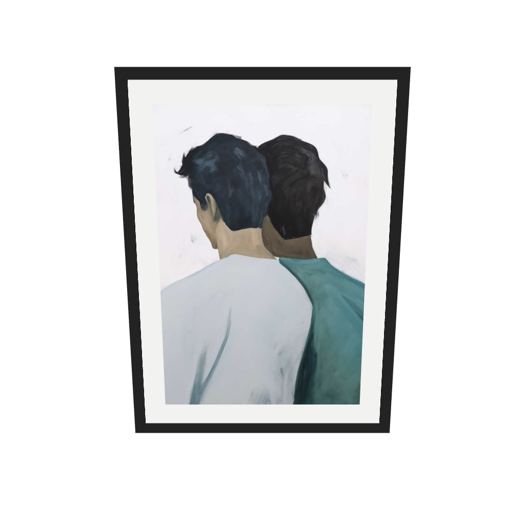 [ah-ar-v1:376e1c86a13071dd07397c72] Reflection Art Print — 50 x 70 cm, black frame (AR scale)