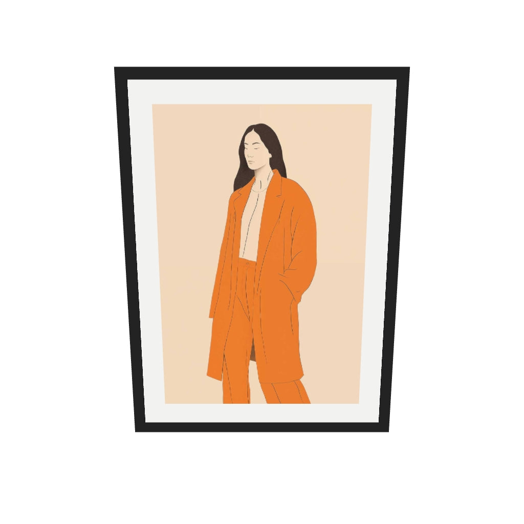 [ah-ar-v1:249faa09f33ae364d36d8c02] Cathy Art Print — 50 x 70 cm, black frame (AR scale)