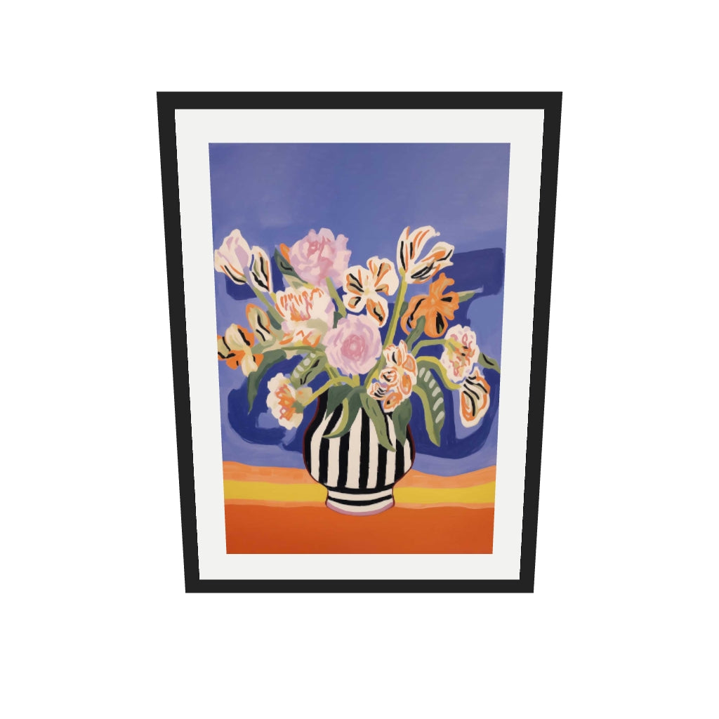 [ah-ar-v1:001ef08aa33fdb1e0c9efe5e] An Elaborate Bouquet Art Print — 50 x 70 cm, black frame (AR scale)