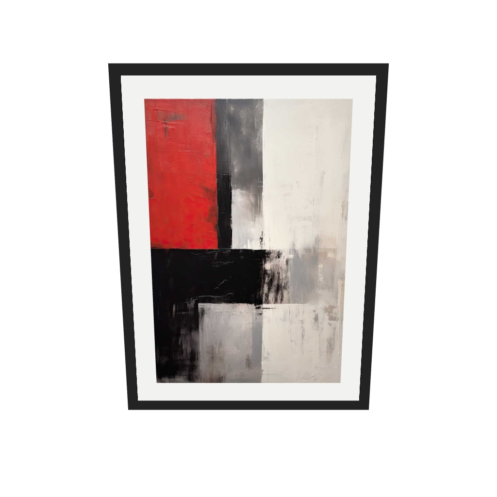 [ah-ar-v1:c7ebdf33b38e1009792a437c] Mysterious Red Art Print — 50 x 70 cm, black frame (AR scale)
