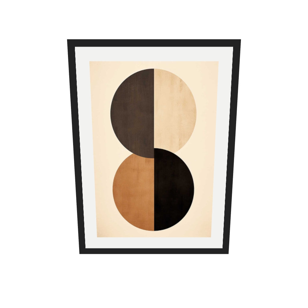 [ah-ar-v1:e6c6906583a033d84edb93cf] Retro Geometries V Art Print — 50 x 70 cm, black frame (AR scale)
