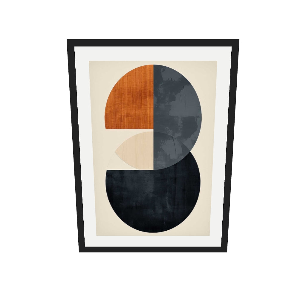 [ah-ar-v1:d0f318cec2b5674e3b62dac5] Retro Geometries VI Art Print — 50 x 70 cm, black frame (AR scale)