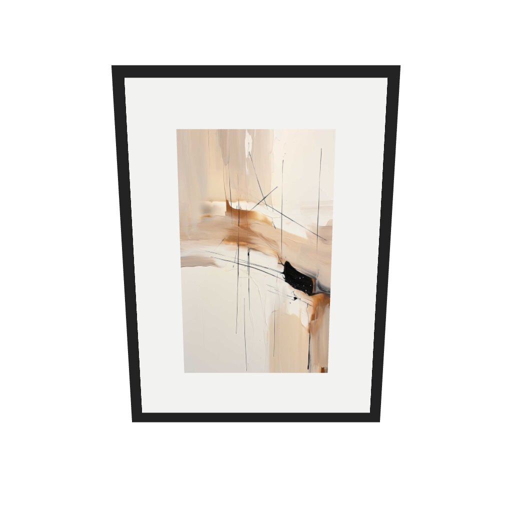 [ah-ar-v1:f6dfad97ebe0aa877a3dbfee] Abstract Songbird IV Art Print — 50 x 70 cm, black frame (AR scale)