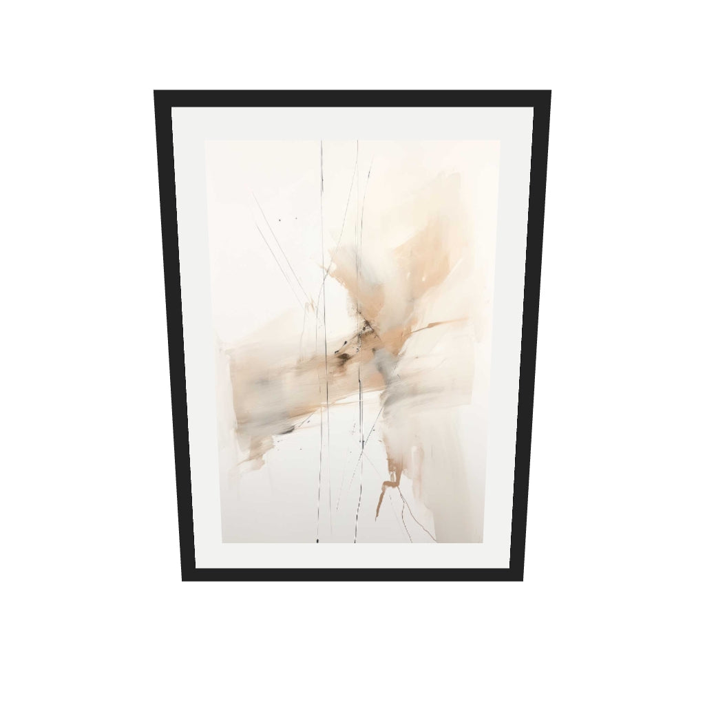 [ah-ar-v1:385412a3253fc2e5767a46d5] Abstract Songbird II Art Print — 50 x 70 cm, black frame (AR scale)