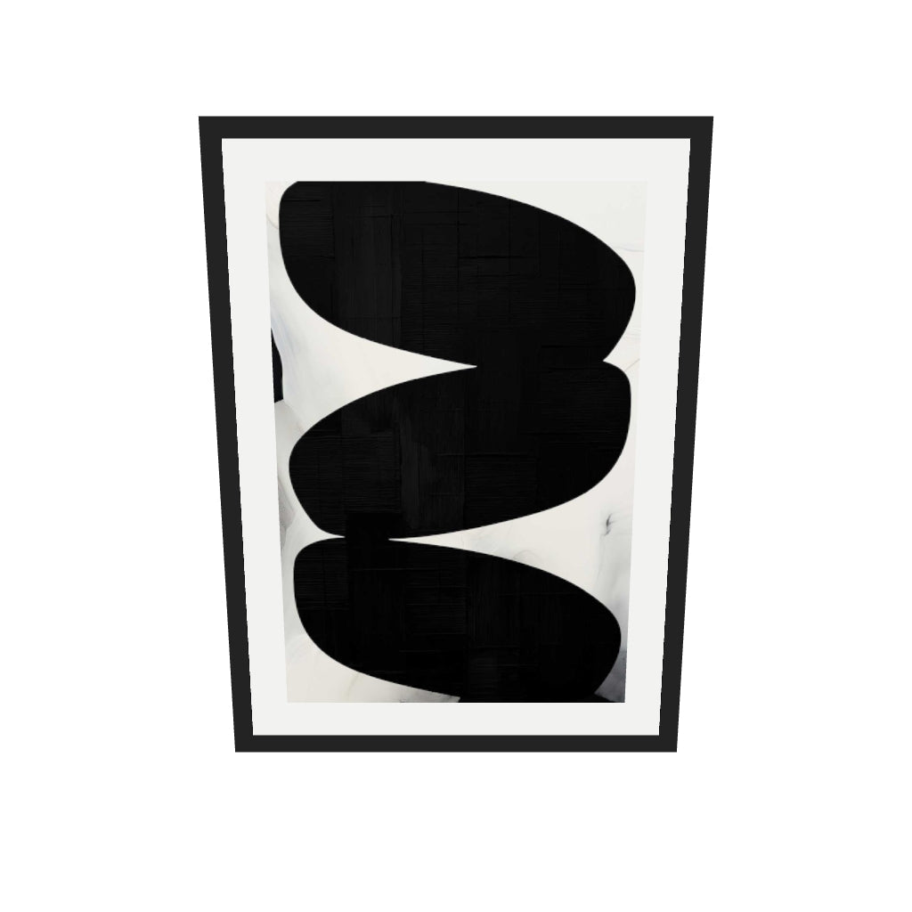 [ah-ar-v1:68234f04fb0af544dcf3951d] Balancing Expression Art Print — 50 x 70 cm, black frame (AR scale)