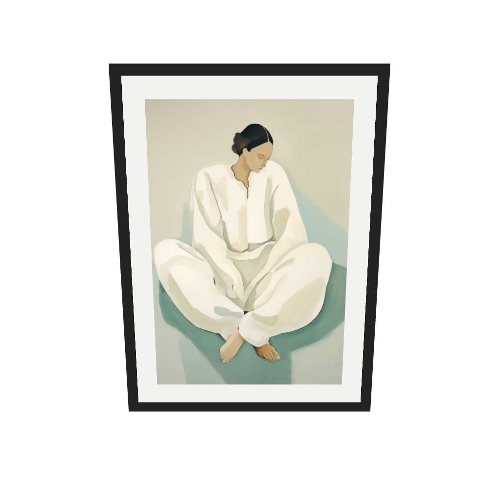 [ah-ar-v1:ecd668d23b014b278c470ced] Relaxation Art Print — 50 x 70 cm, black frame (AR scale)