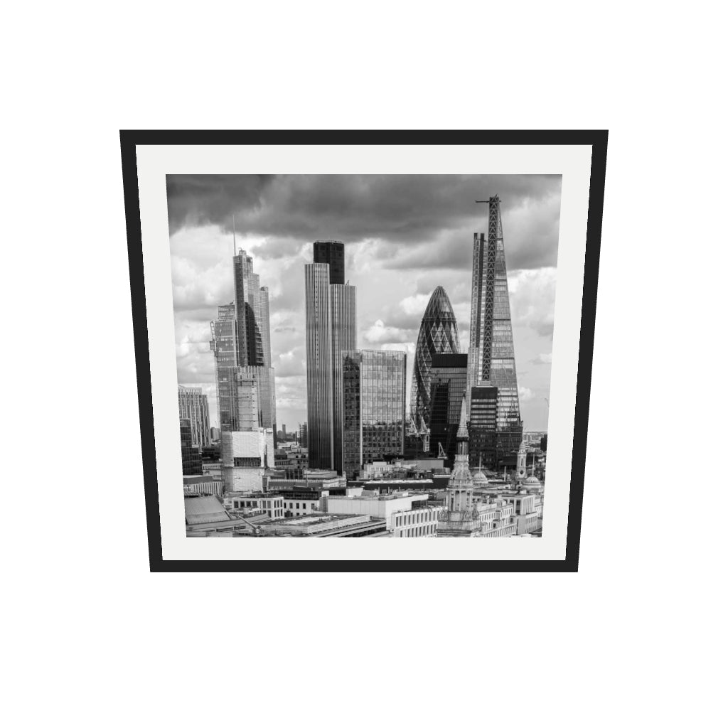 [ah-ar-v1:0b88da3c48727dc9df574278] London Skyline Wall Art Print — 70 x 70 cm, black frame (AR scale)