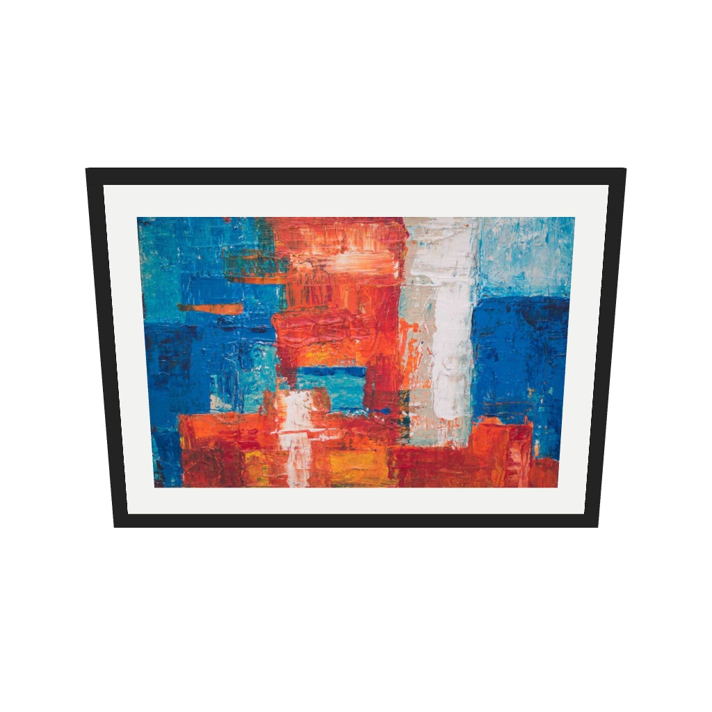 [ah-ar-v1:a589f1eded5e19fd15dabbc9] Geometric Abstract Colours III Art Print — 50 x 70 cm, black frame (AR scale)