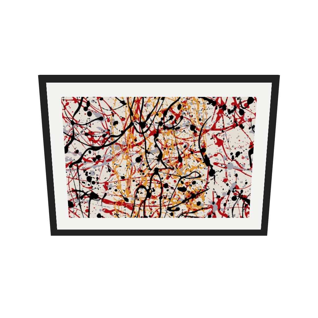 [ah-ar-v1:aa3c1e69d7fb609146ed7f5c] Homage To Pollock Art Print — 50 x 70 cm, black frame (AR scale)