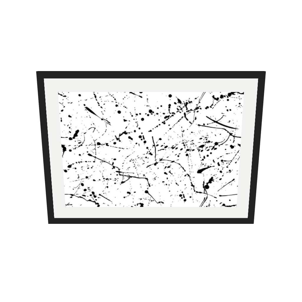 [ah-ar-v1:9ee9656affb605c4f2eab8ea] Homage To Pollock III Art Print — 50 x 70 cm, black frame (AR scale)