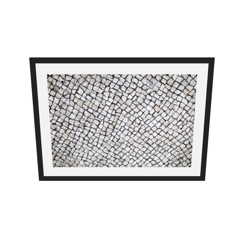 [ah-ar-v1:7858c96a70450cb22118f97b] Cobalt Pavement Wall Art Print — 50 x 70 cm, black frame (AR scale)