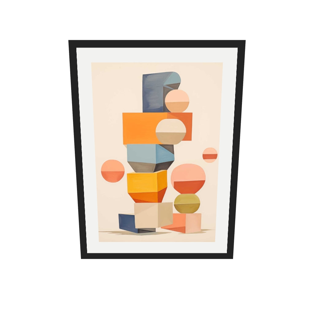 [ah-ar-v1:ac32914ef4d770967af7a099] Building Blocks Art Print — 50 x 70 cm, black frame (AR scale)