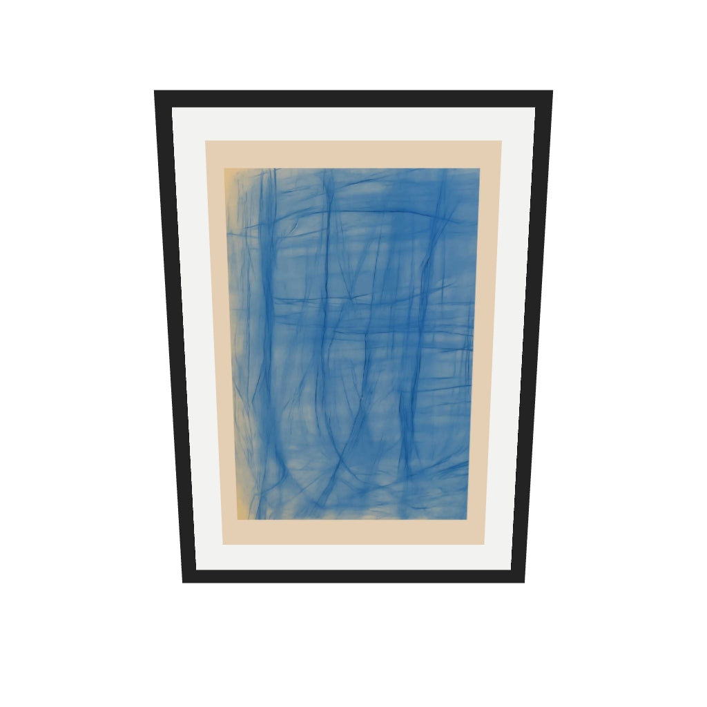 [ah-ar-v1:0991f82a174b33d06b82d0d7] Blue Serenity Art Print — 50 x 70 cm, black frame (AR scale)