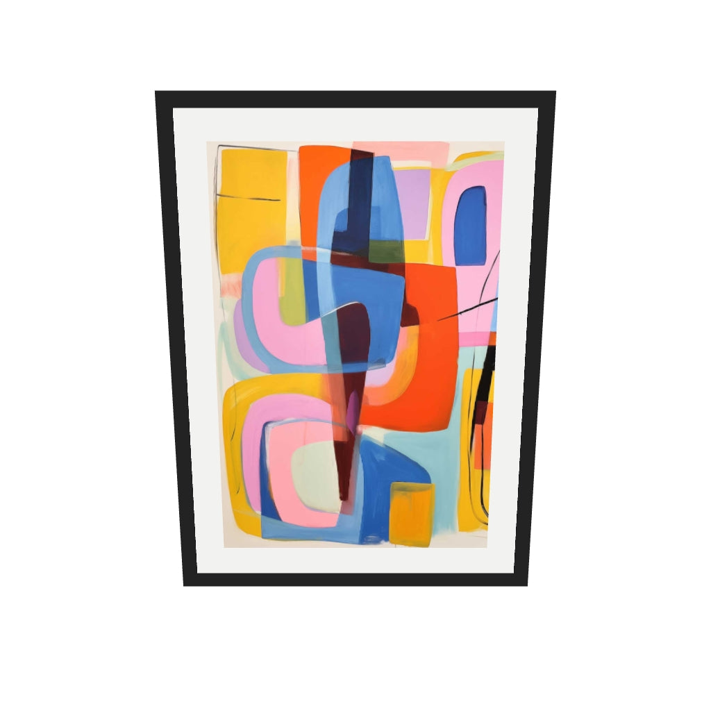 [ah-ar-v1:b1b3d10d5e0bd4038b3caeb2] Abstract Wonder Art Print — 50 x 70 cm, black frame (AR scale)