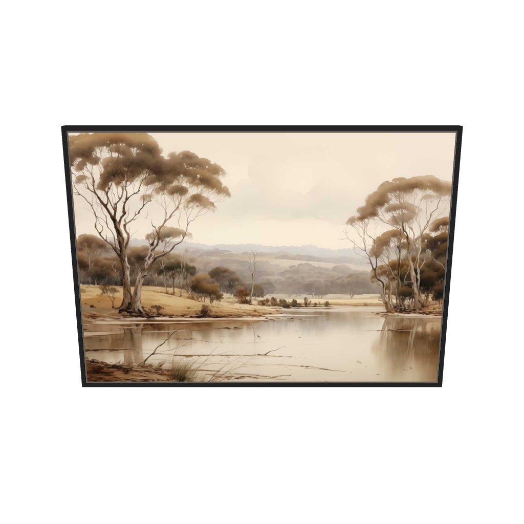 [ah-ar-v1:5b8af933837b7887449a8f70] Nature's Whisper Canvas Art — 70 x 100 cm, black frame (AR scale)
