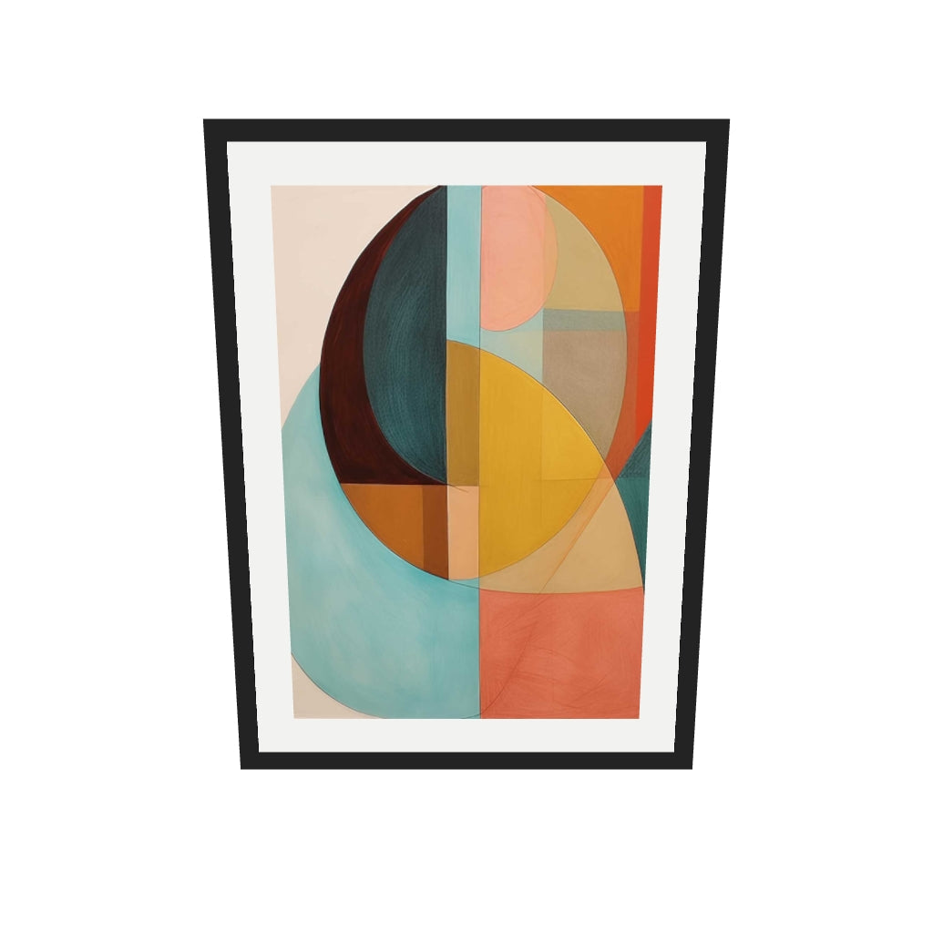 [ah-ar-v1:65baa59eac0663902f89b022] Shapes And Forms Art Print — 50 x 70 cm, black frame (AR scale)