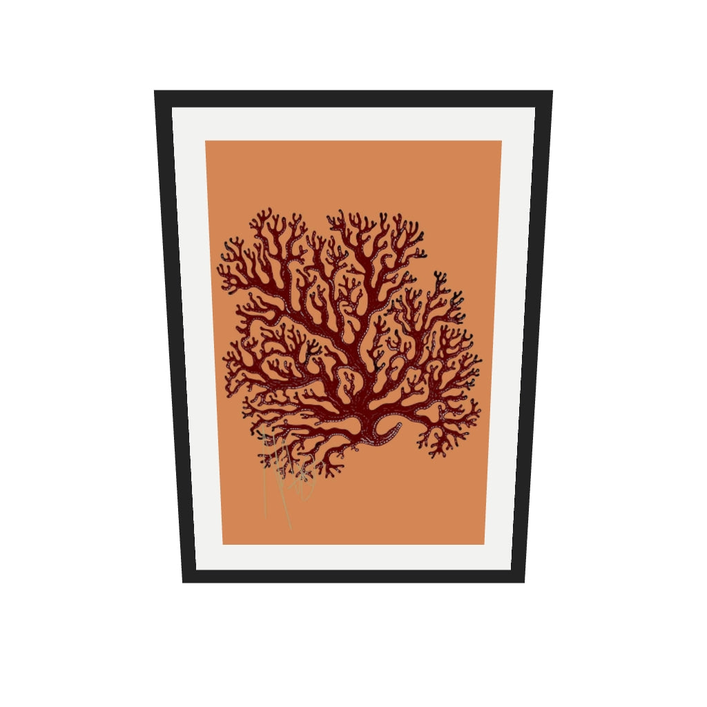 [ah-ar-v1:73fd0ada2b5e976e921b5746] Coral Illusions Art Print — 50 x 70 cm, black frame (AR scale)