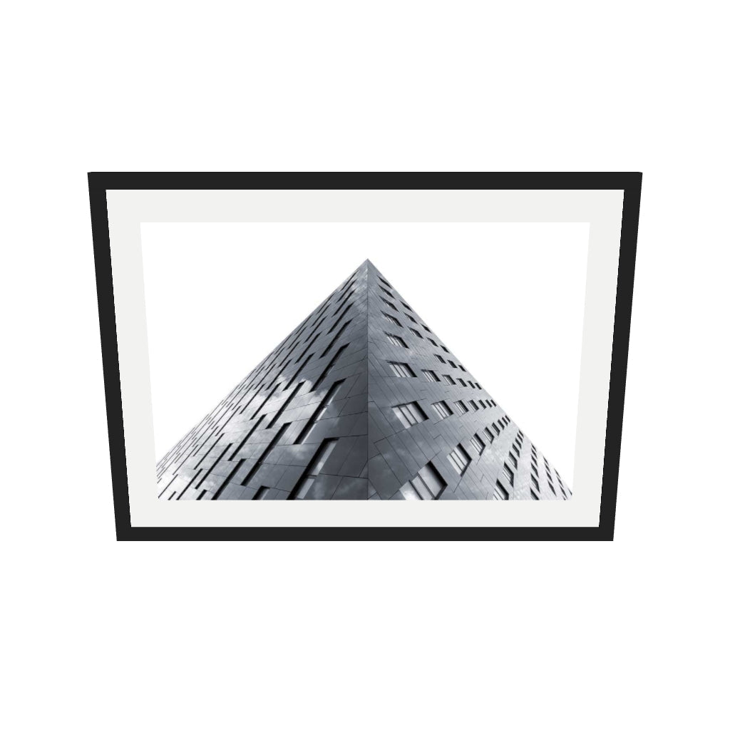 [ah-ar-v1:6f574241cb2d07ddd524598d] Modern Architecture Black And White Poster — 50 x 70 cm, black frame (AR scale)