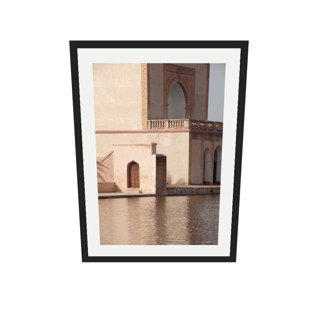 [ah-ar-v1:4dd7efea6fb2870618fb21d8] Morocco Architecture Poster — 50 x 70 cm, black frame (AR scale)