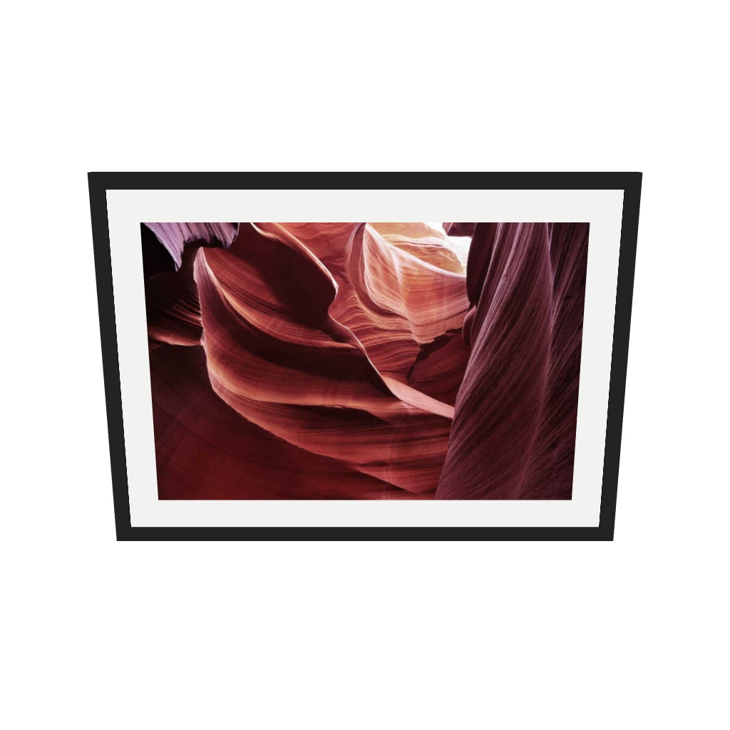 [ah-ar-v1:35a8cc0ce3d9a2634f418ccc] Red Valley Wall Art Print — 50 x 70 cm, black frame (AR scale)