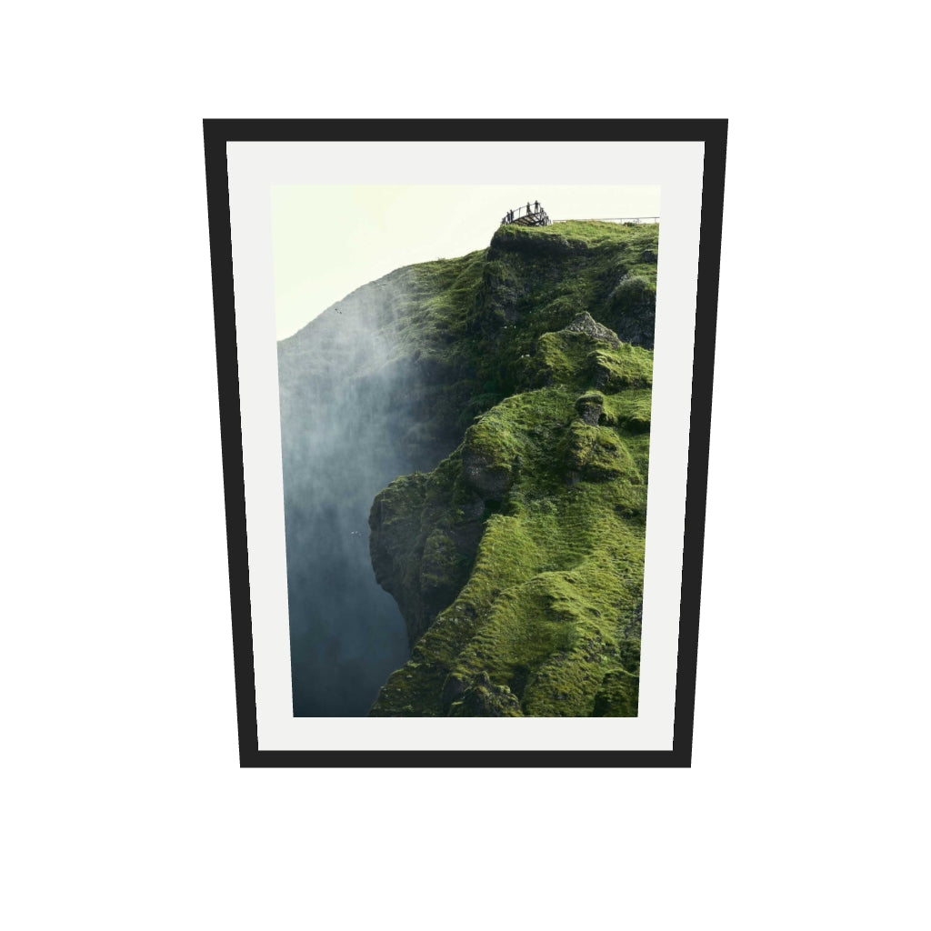[ah-ar-v1:de9e26bbc72b03fca4fe7831] Green Climb Wall Art Print — 50 x 70 cm, black frame (AR scale)