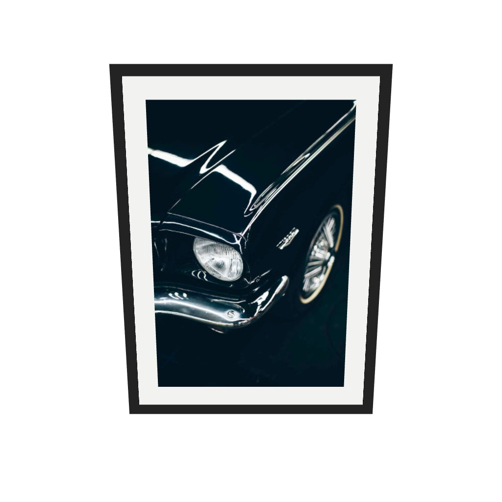 [ah-ar-v1:2bbbabce60217d3f308f88e8] Classic Car Wall Art Print — 50 x 70 cm, black frame (AR scale)