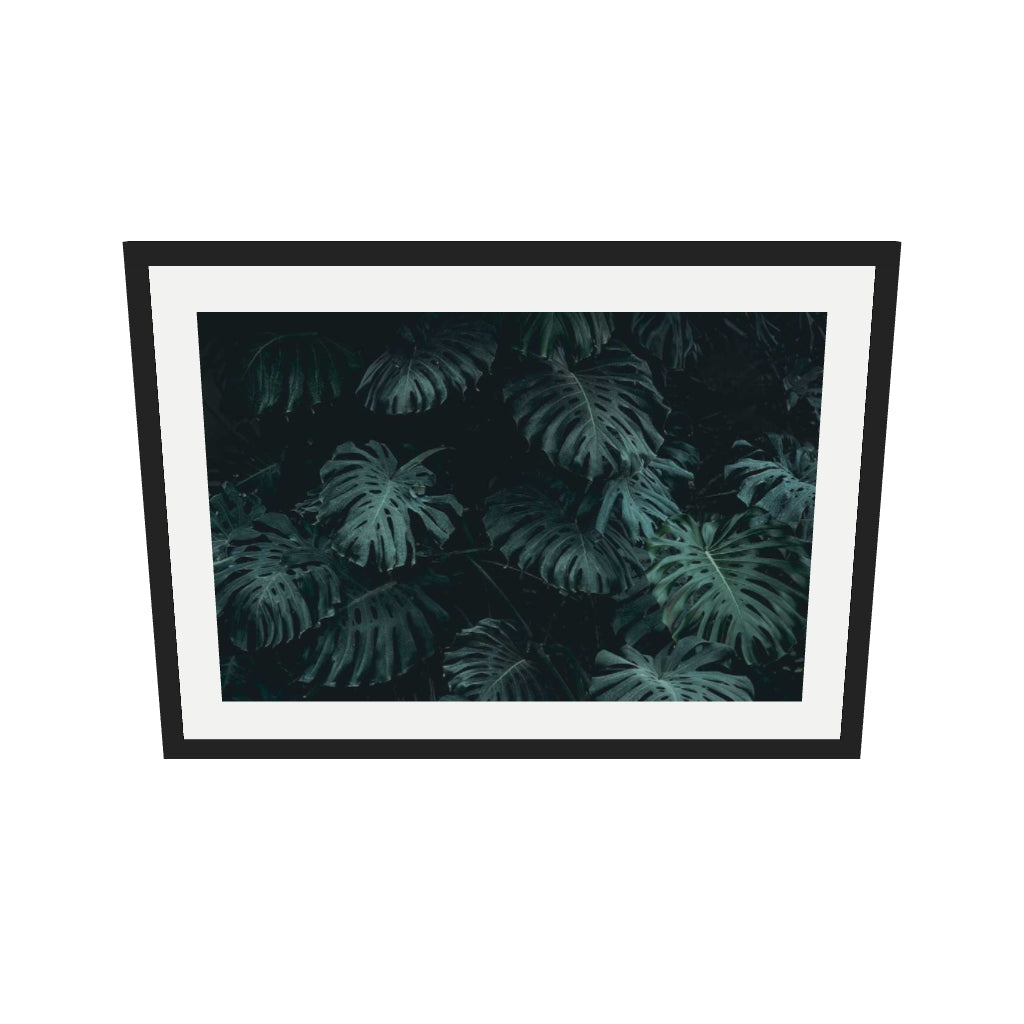 [ah-ar-v1:49a86b97382f22fe323928eb] Tropical Forest III Wall Art Print — 50 x 70 cm, black frame (AR scale)
