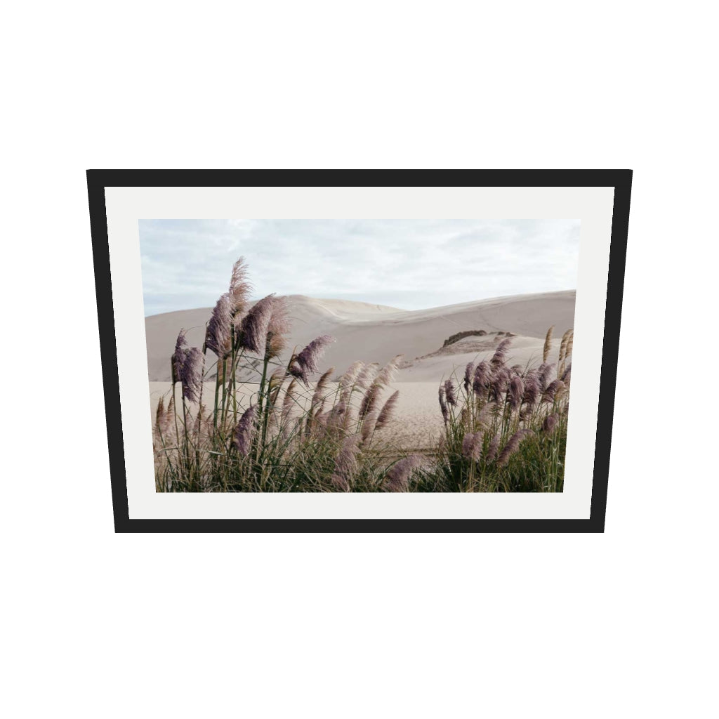 [ah-ar-v1:5b2b877148c50ddd64fa4685] Sand Dunes II Wall Art Print — 50 x 70 cm, black frame (AR scale)