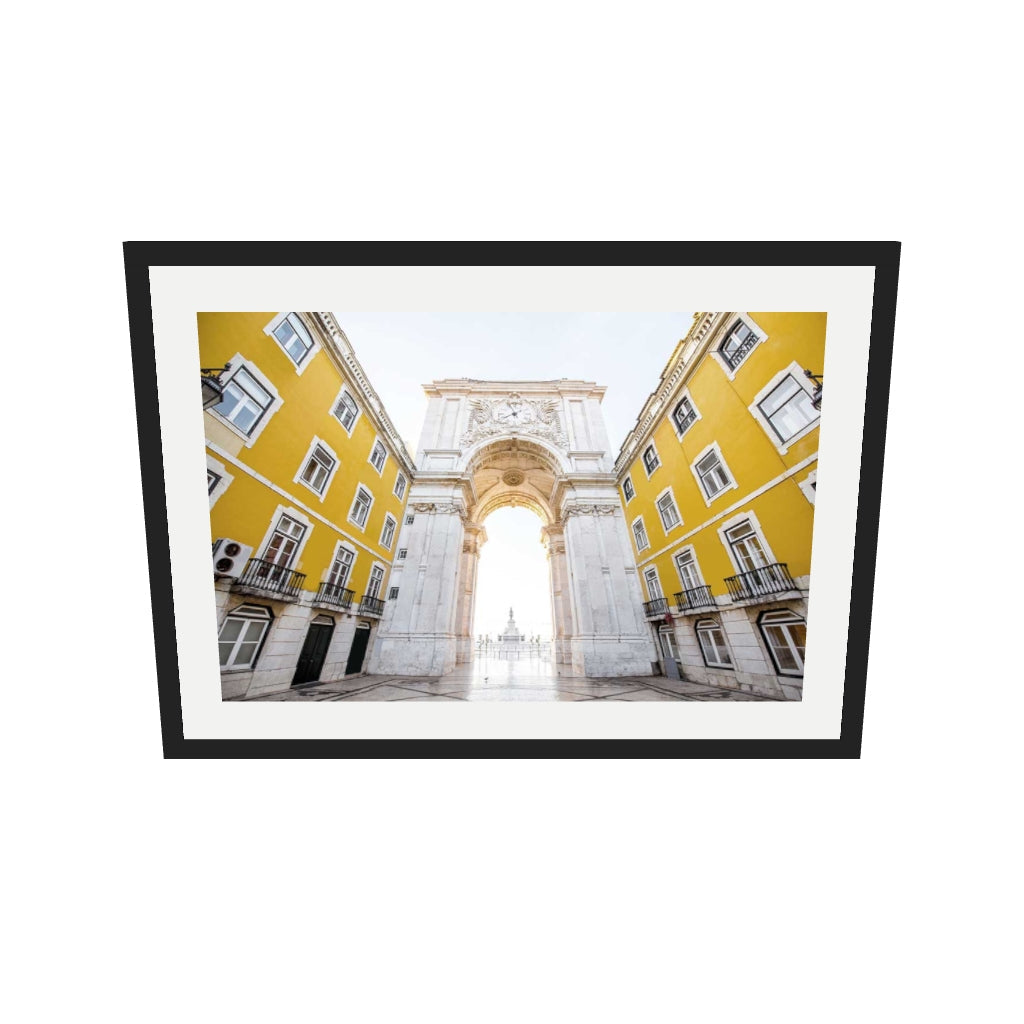 [ah-ar-v1:bd25c7b5376f0129c06cd27f] Parisian Architecture Wall Art Print — 50 x 70 cm, black frame (AR scale)