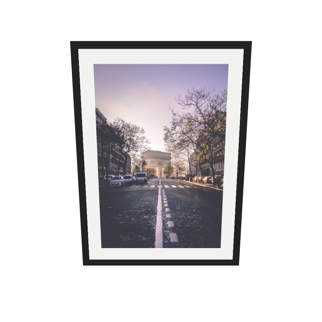 [ah-ar-v1:0746ea7a49904b982db0a774] Arc De Triomphe Art Print — 50 x 70 cm, black frame (AR scale)
