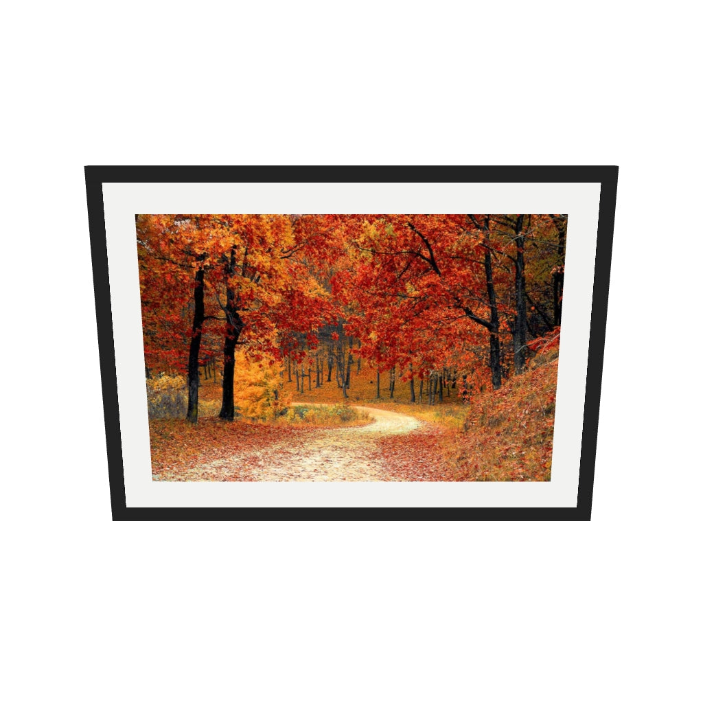 [ah-ar-v1:49a2c294c0f39ad42b2fd983] Park In The Autumn Art Print — 50 x 70 cm, black frame (AR scale)