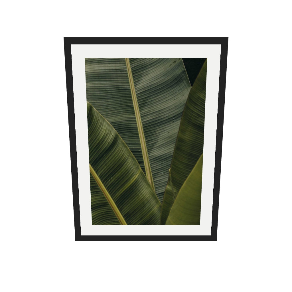 [ah-ar-v1:51c9077ab87fa6a1ac6db800] Botanical Portrait Wall Art Print — 50 x 70 cm, black frame (AR scale)