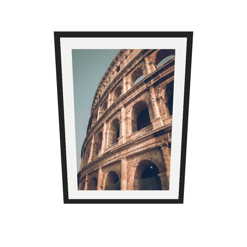 [ah-ar-v1:2644c8dbaac27cdc2cd53840] Colosseum Art Print — 50 x 70 cm, black frame (AR scale)