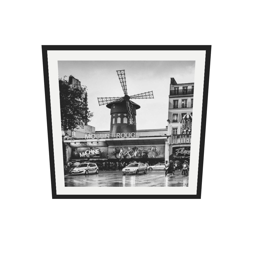 [ah-ar-v1:bb1ac757d5fbf6bc2db82d71] Moulin Rouge Framed Art Print — 70 x 70 cm, black frame (AR scale)