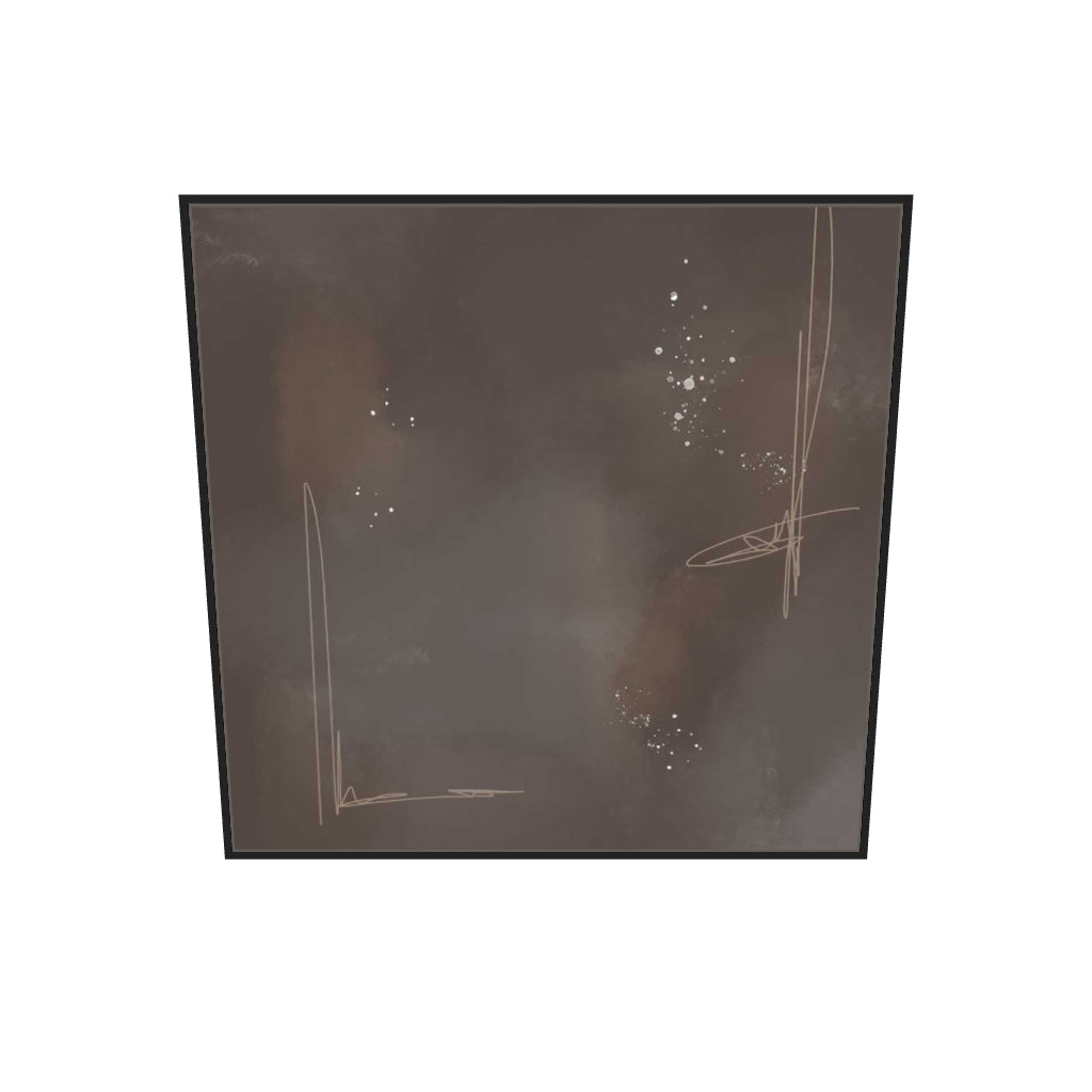 [ah-ar-v1:60c43bb9dc2942d57606b43a] Cream On Top Canvas Art — 100 x 100 cm, black frame (AR scale)