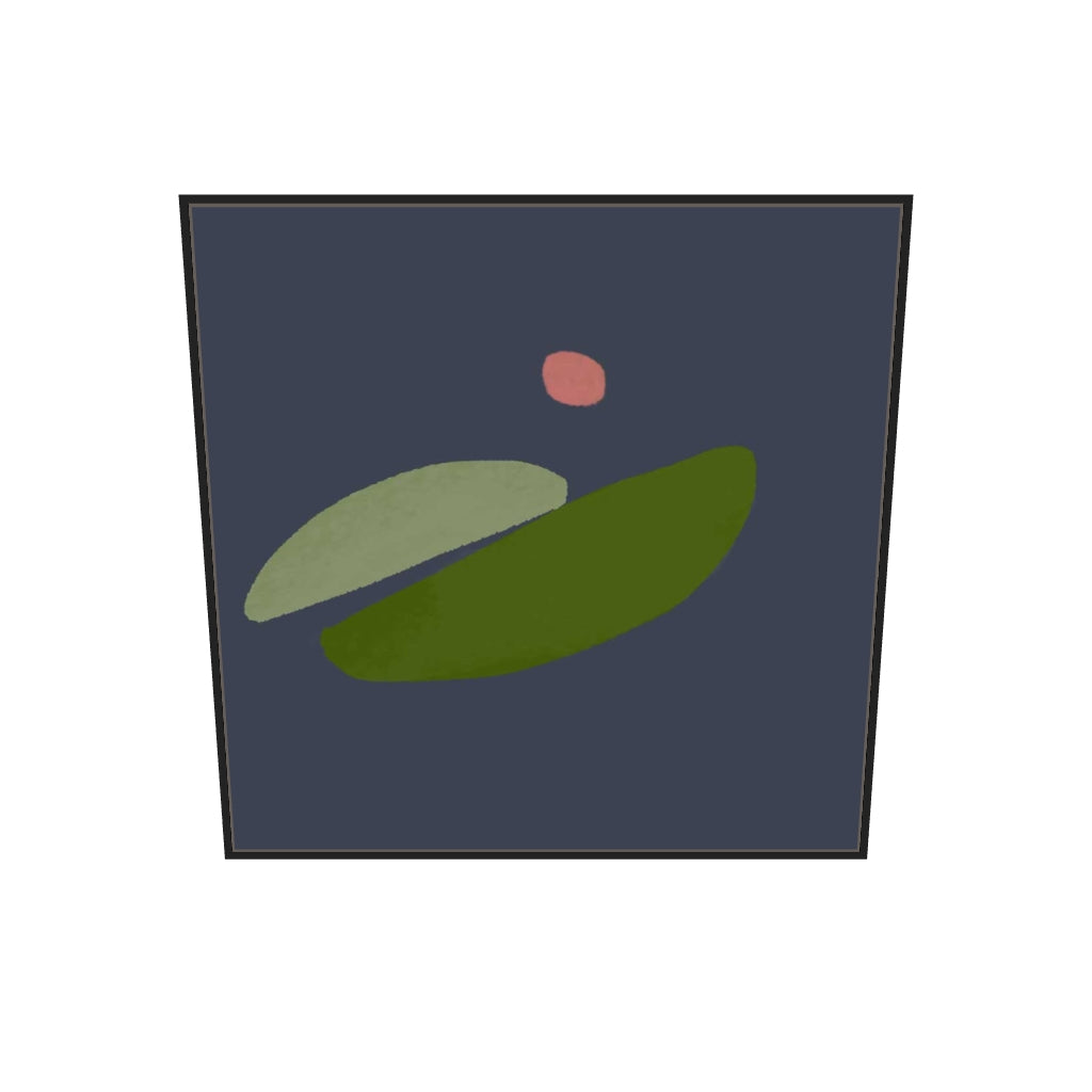 [ah-ar-v1:68dc523ad659f0fa3f84f9d6] Avocado Dreaming Canvas Art — 100 x 100 cm, black frame (AR scale)