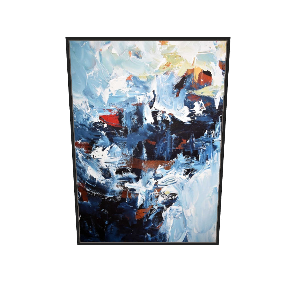 [ah-ar-v1:c18554304d2e838eae4f1c5b] Abstract 162 Canvas Art — 70 x 100 cm, black frame (AR scale)