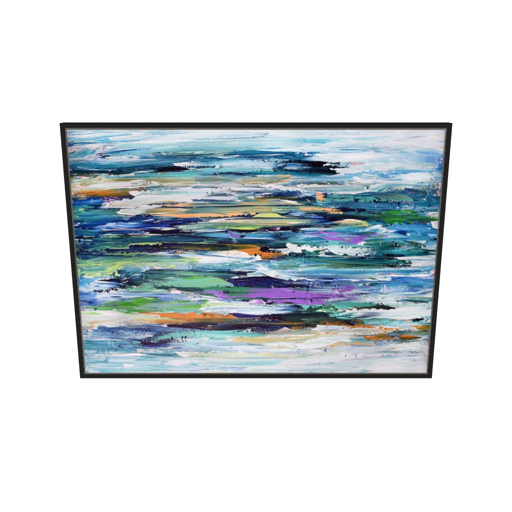 [ah-ar-v1:0b2e9c138907eb0fce74c913] Abstract 167 Canvas Art — 70 x 100 cm, black frame (AR scale)