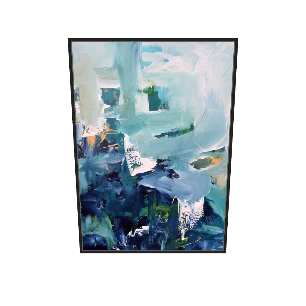 [ah-ar-v1:b63357789ab51b5a2fcc7f48] Abstract 174 Canvas Art — 70 x 100 cm, black frame (AR scale)