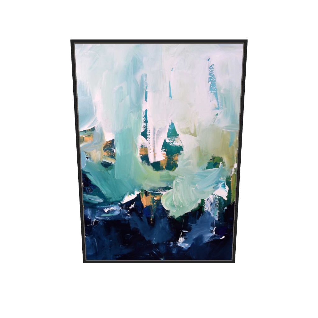 [ah-ar-v1:2a2fce2095c08a27c387eb8c] Abstract 175 Canvas Art — 70 x 100 cm, black frame (AR scale)