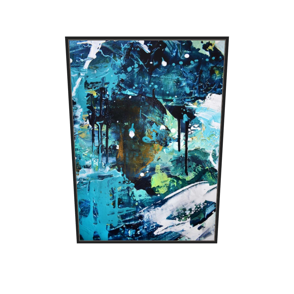 [ah-ar-v1:917f2497ecb6239c2c719ed2] Abstract 179 Canvas Art — 70 x 100 cm, black frame (AR scale)