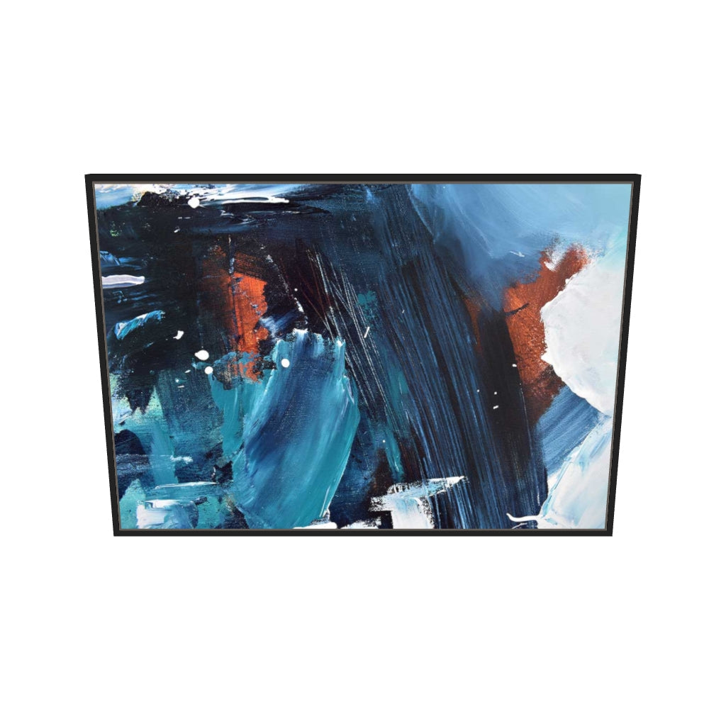 [ah-ar-v1:811758fe70d7c5b79ee9d9db] Abstract 185 Canvas Art — 70 x 100 cm, black frame (AR scale)