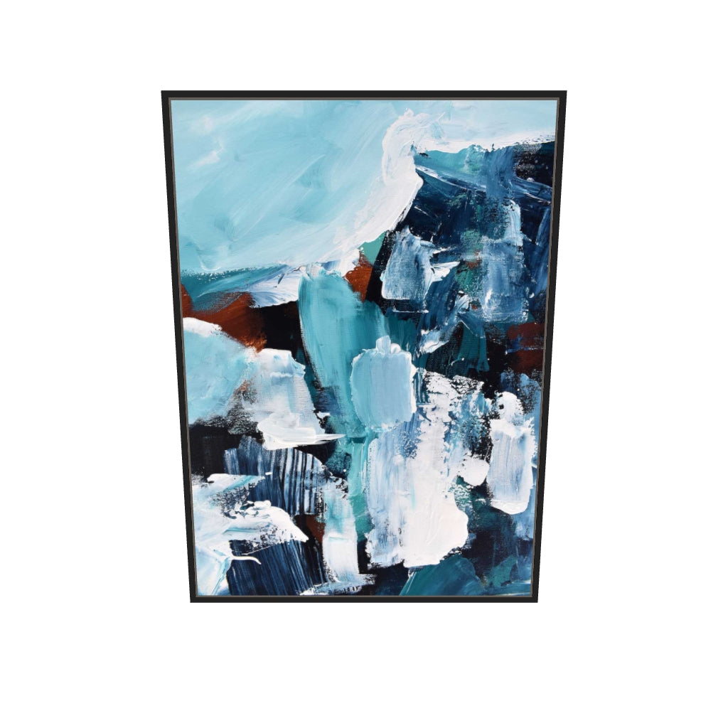 [ah-ar-v1:4c9a9e201f25352d44724eb4] Abstract 187 Canvas Art — 70 x 100 cm, black frame (AR scale)