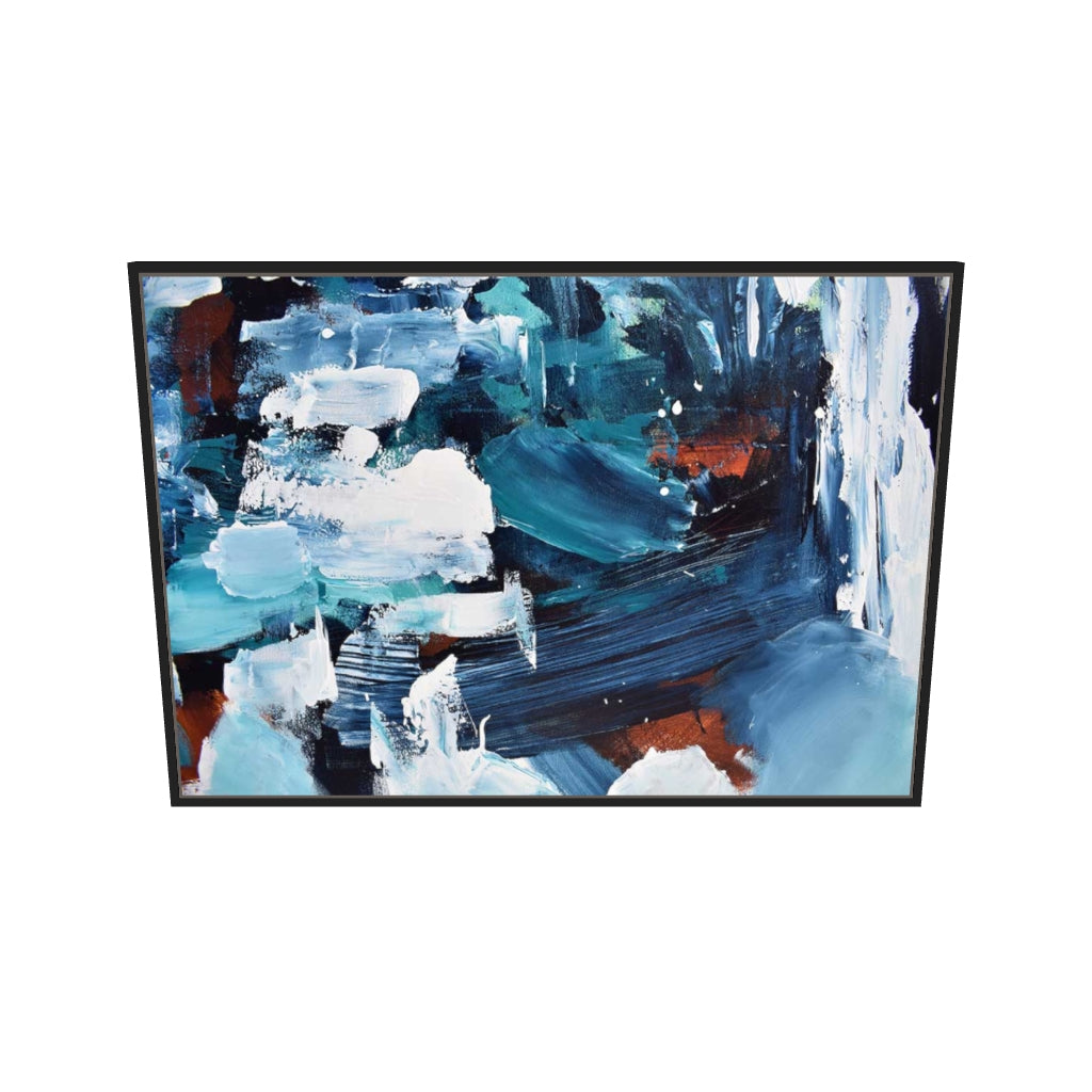 [ah-ar-v1:ac162fc9a831d159dd0cdd06] Abstract 189 Canvas Art — 70 x 100 cm, black frame (AR scale)