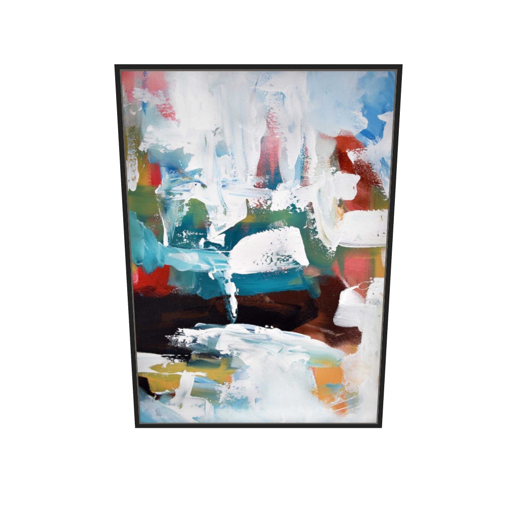 [ah-ar-v1:61313330dd6a13066f8a1e5d] Abstract 191 Canvas Art — 70 x 100 cm, black frame (AR scale)