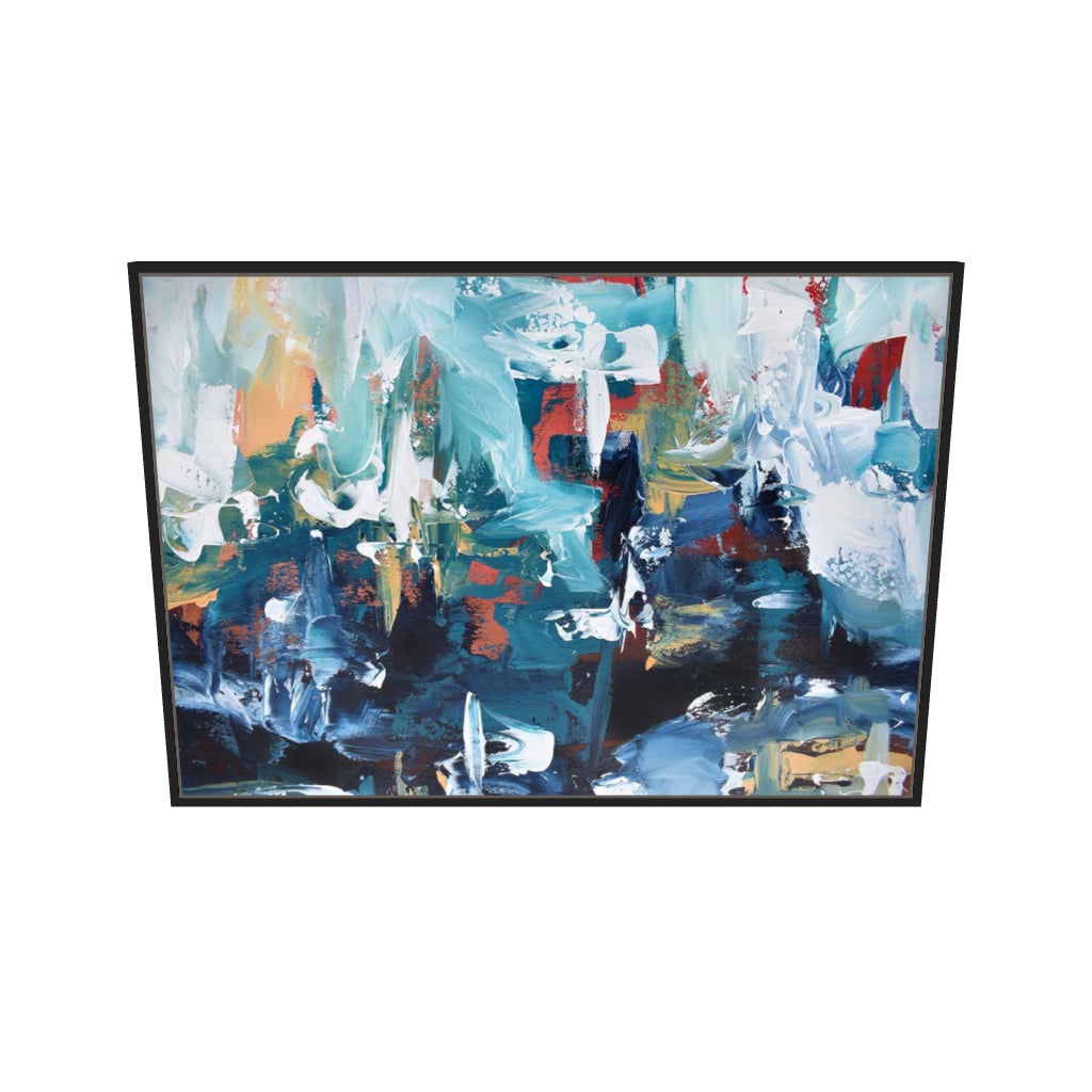[ah-ar-v1:3ba7372b53909fa7351edbe0] Abstract 207 Canvas Art — 70 x 100 cm, black frame (AR scale)