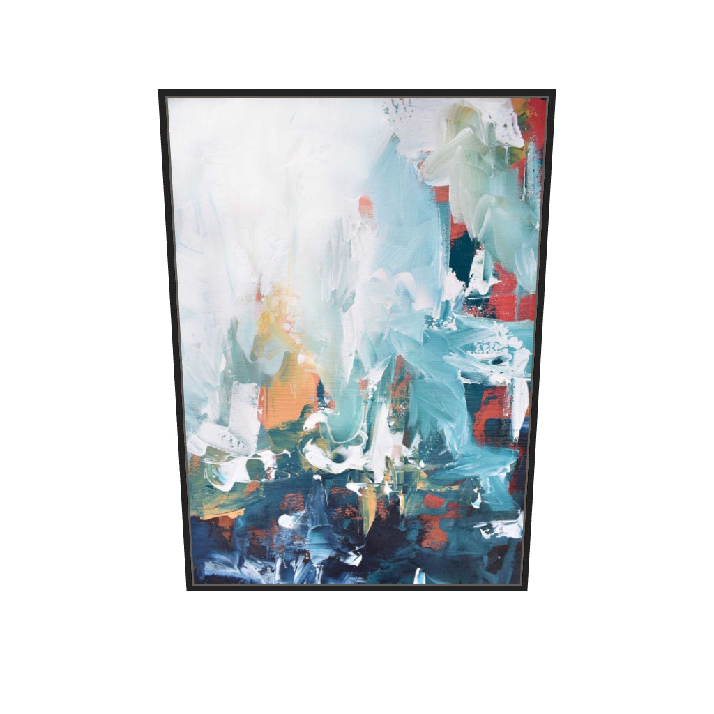 [ah-ar-v1:2193212d97e40679d2b37027] Abstract 209 Canvas Art — 70 x 100 cm, black frame (AR scale)